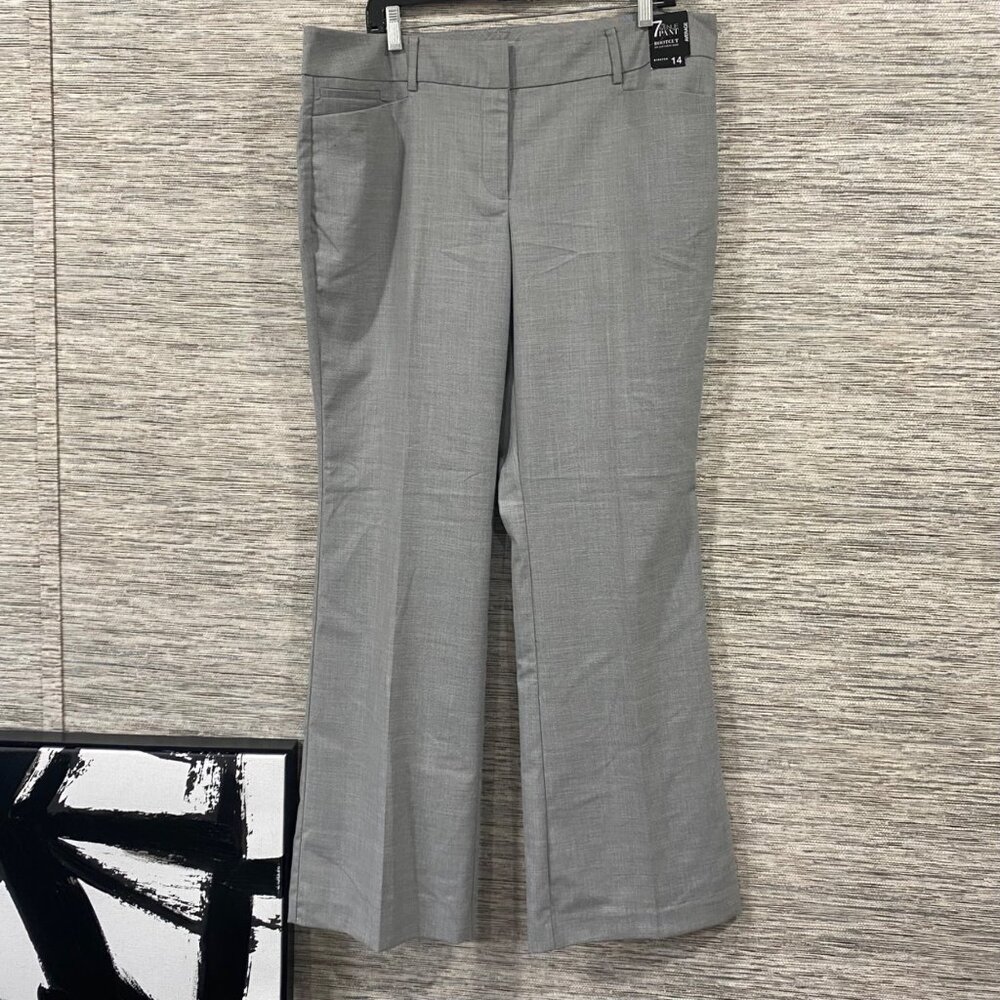 New York & Company 7th Avenue Gray Bootcut Pants Size 14 Stretch Fit nwt